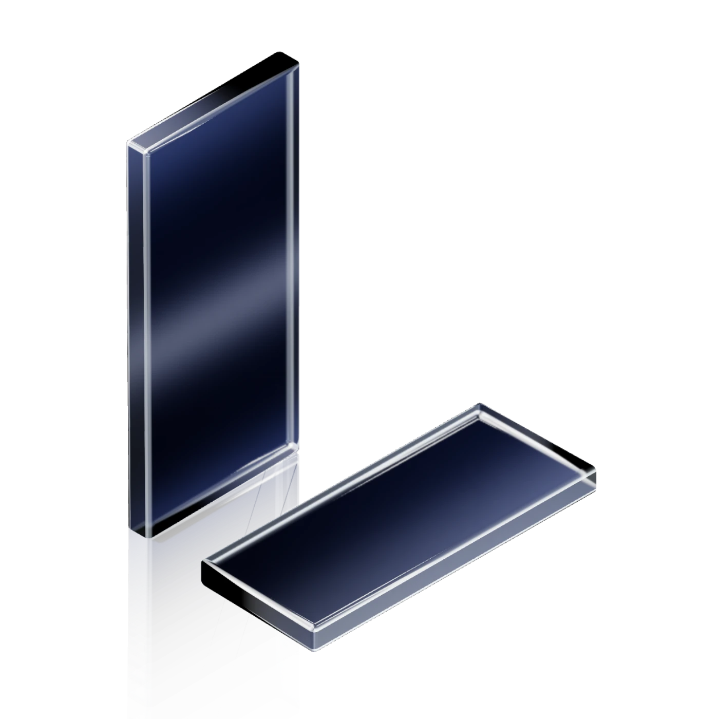 The Launch Kit Studios mark: two slabs of clear glass forming an isometric L